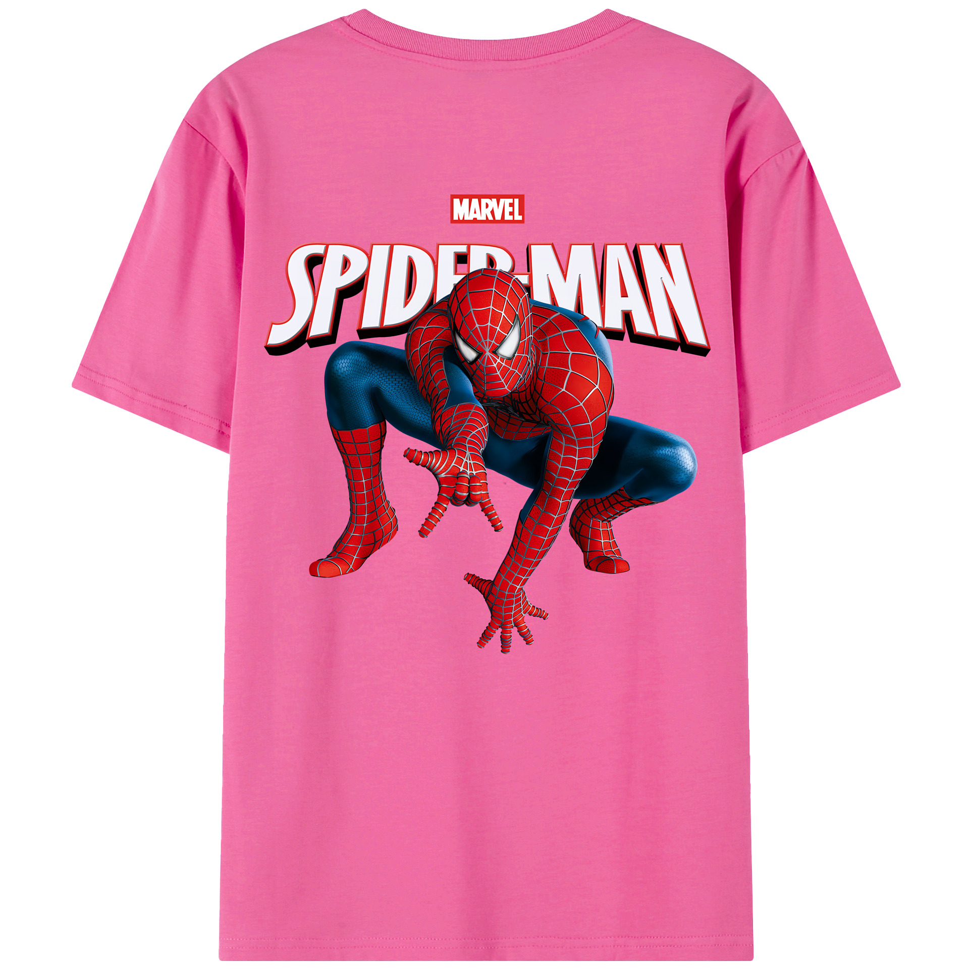 （画像用） Spider Man スパイダーマン レディース半袖Tシャツ(バックプリント)